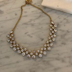 J crew crystal and fold necklace